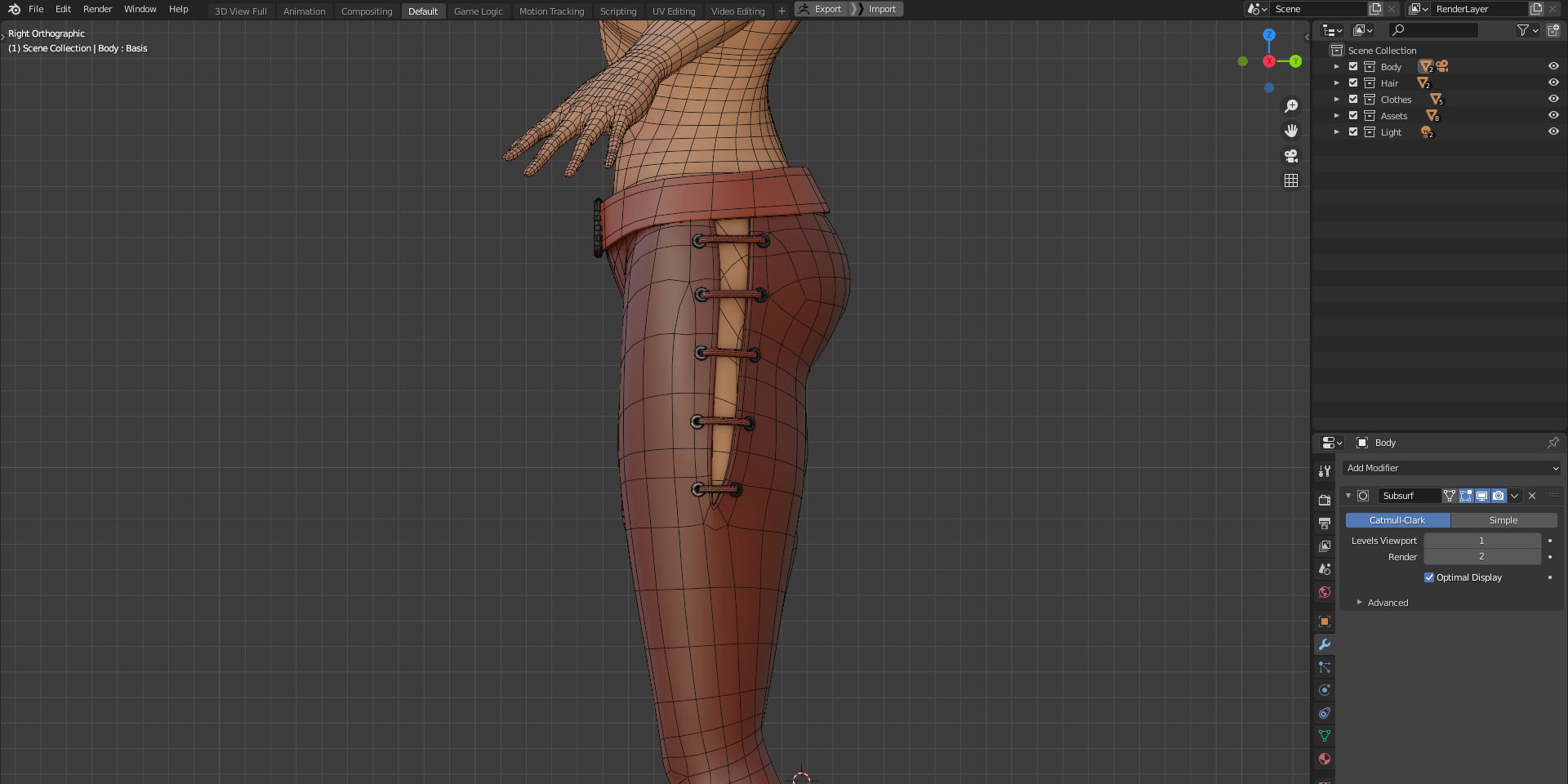 Stylized Character Girl - Rinna - Blender Cycles and Eevee 3D model_14