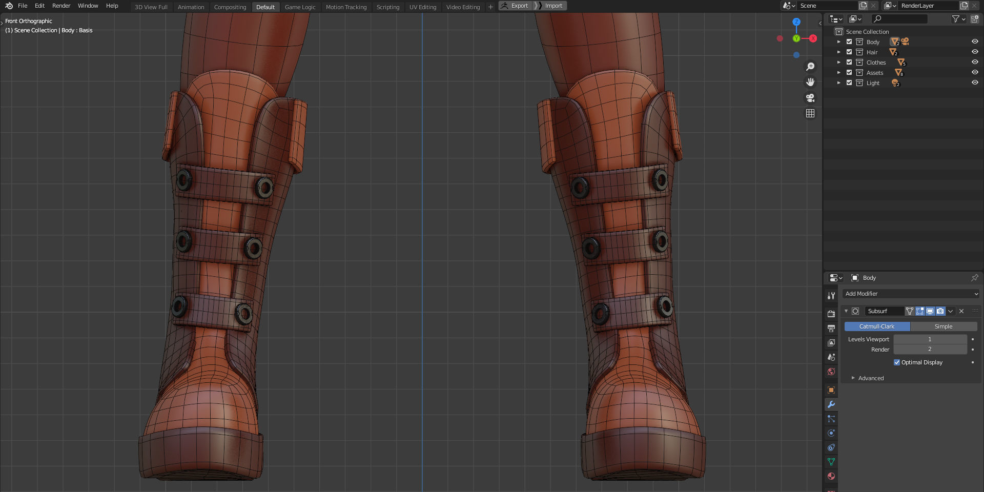 Stylized Character Girl - Rinna - Blender Cycles and Eevee 3D model_7