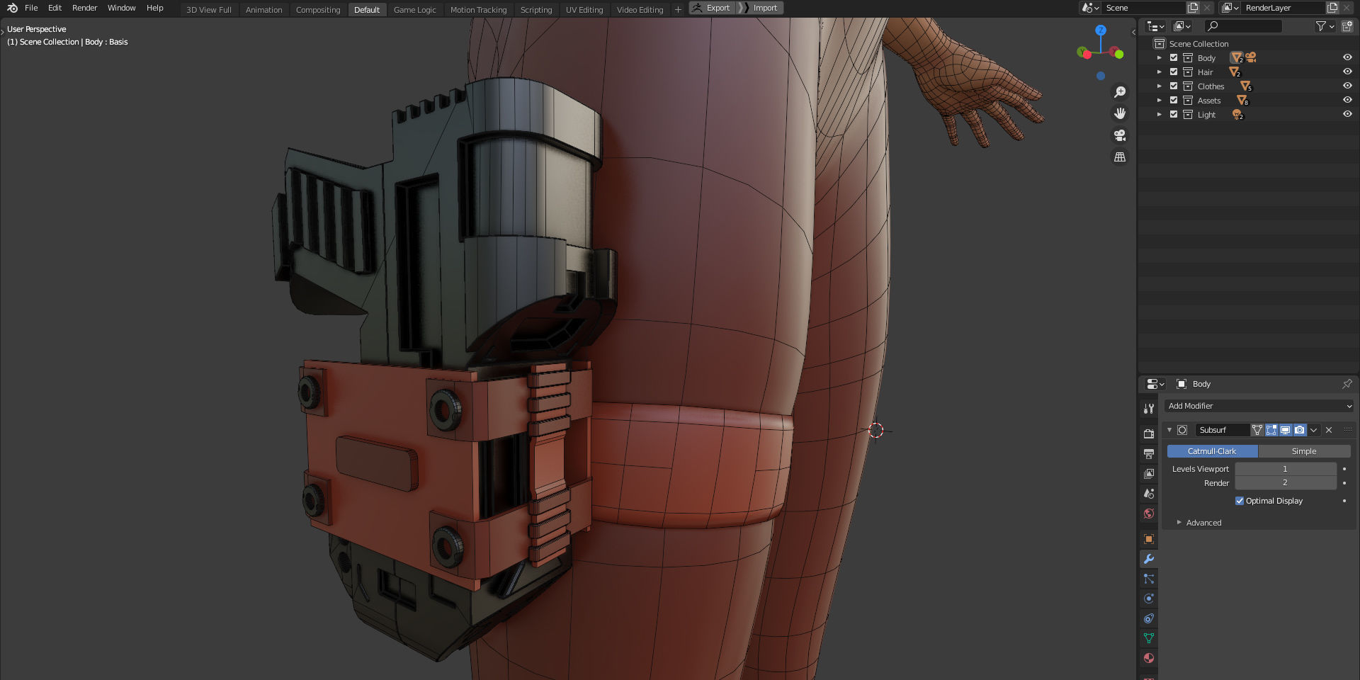 Stylized Character Girl - Rinna - Blender Cycles and Eevee 3D model_8