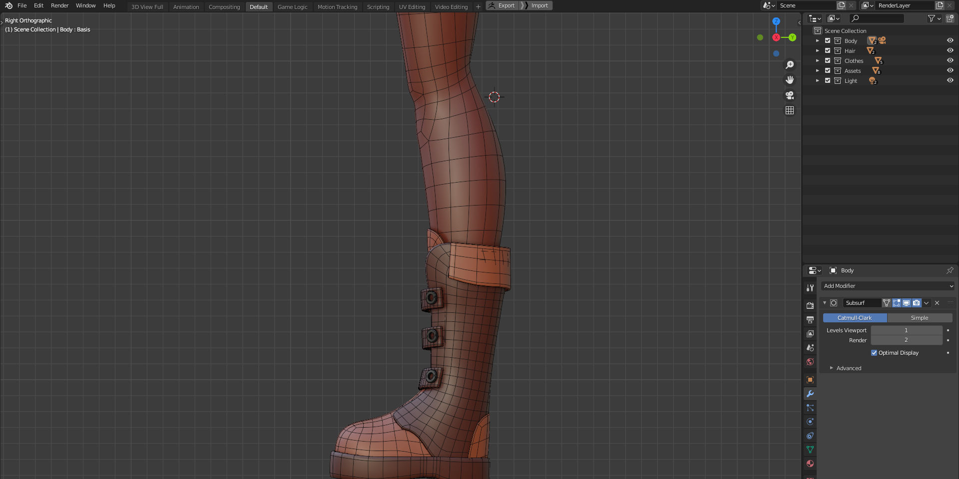 Stylized Character Girl - Rinna - Blender Cycles and Eevee 3D model_15