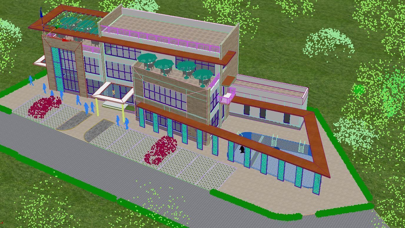 Modern Clubhouse 3d model 3D model_7