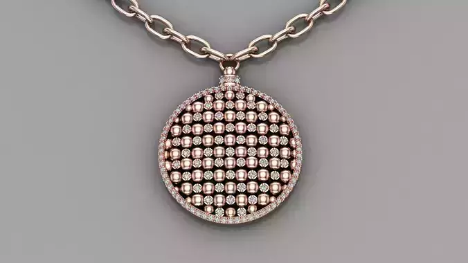 ball diamond pendant