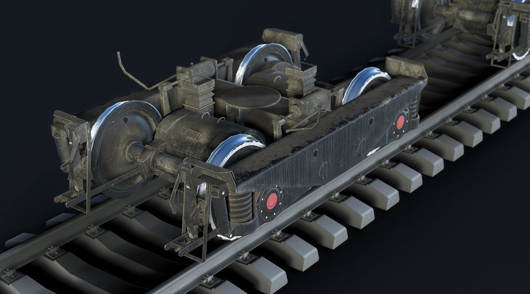 ChME2 Diesel Locomotive Low-poly 3D model_7