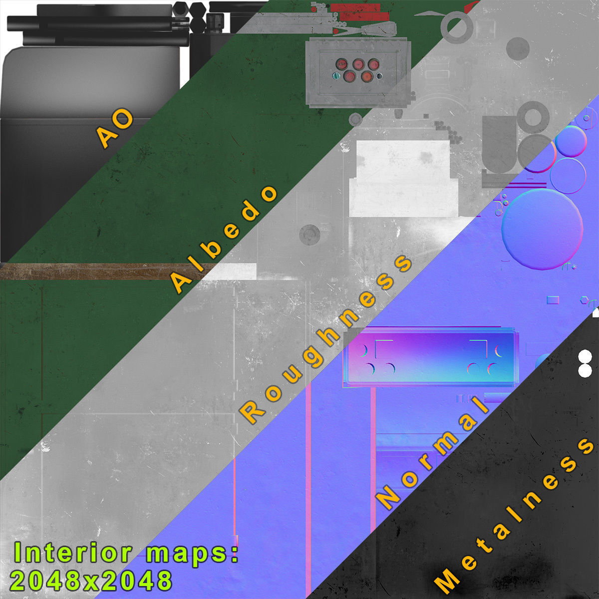 ChME2 Diesel Locomotive Low-poly 3D model_14