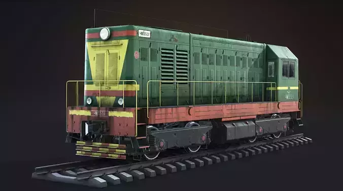 ChME2 Diesel Locomotive Low-poly 3D model