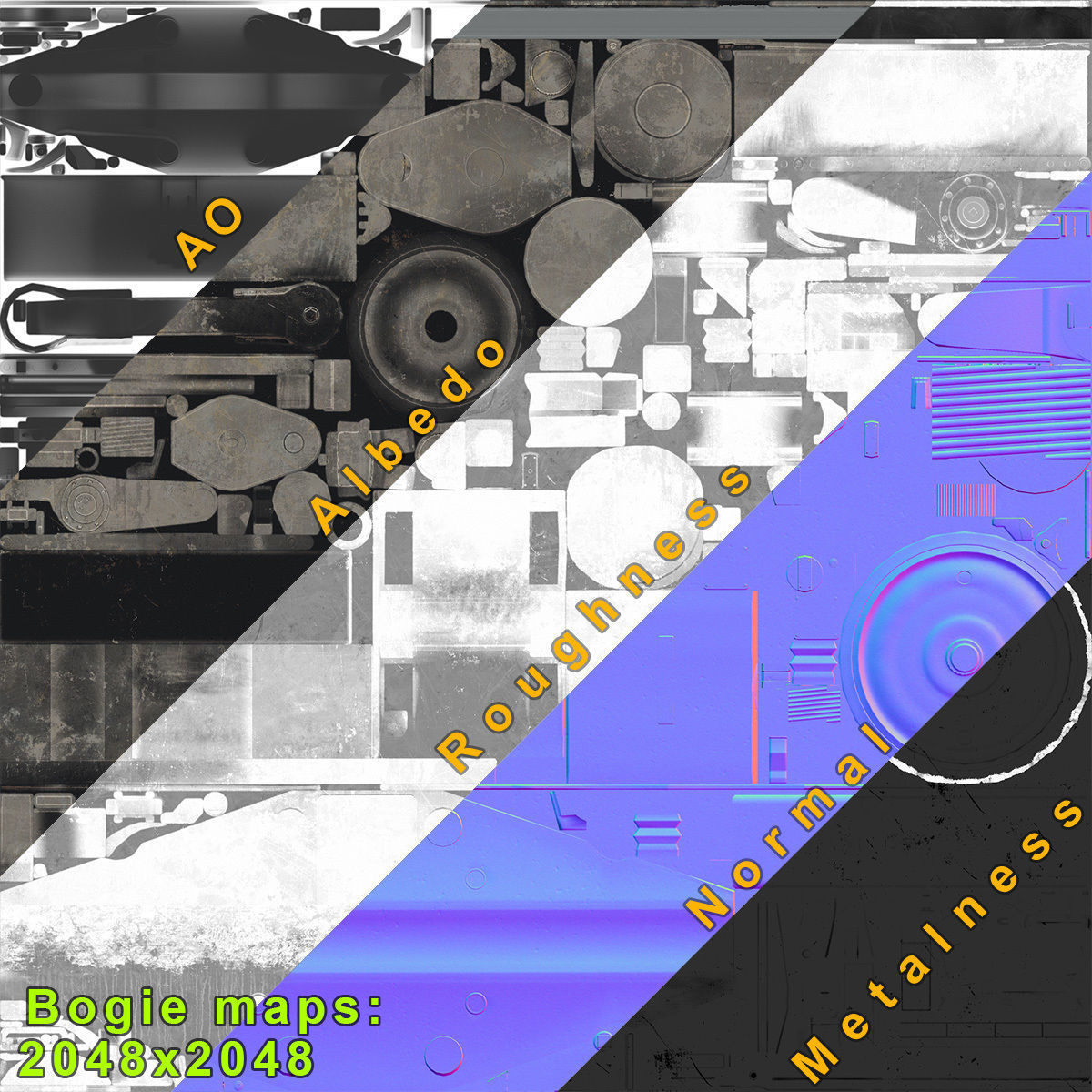 ChME2 Diesel Locomotive Low-poly 3D model_13