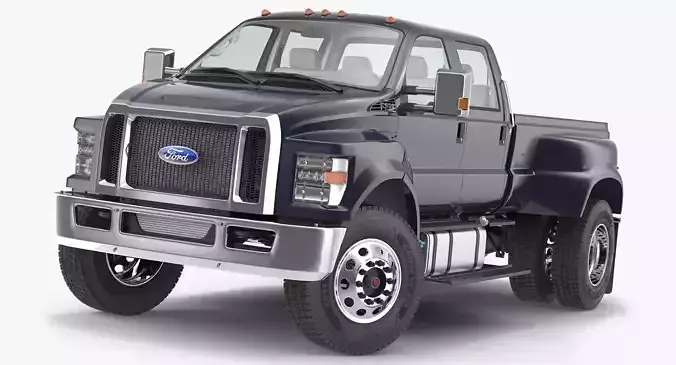 Ford F650 2019 Pickup Rigged 3D model