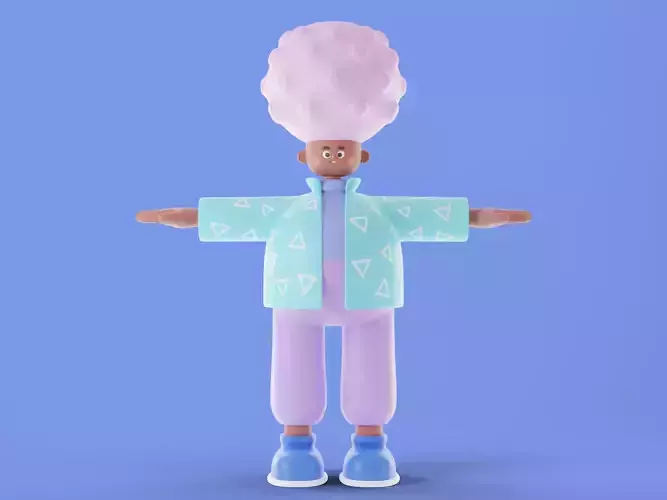 3d character afro man