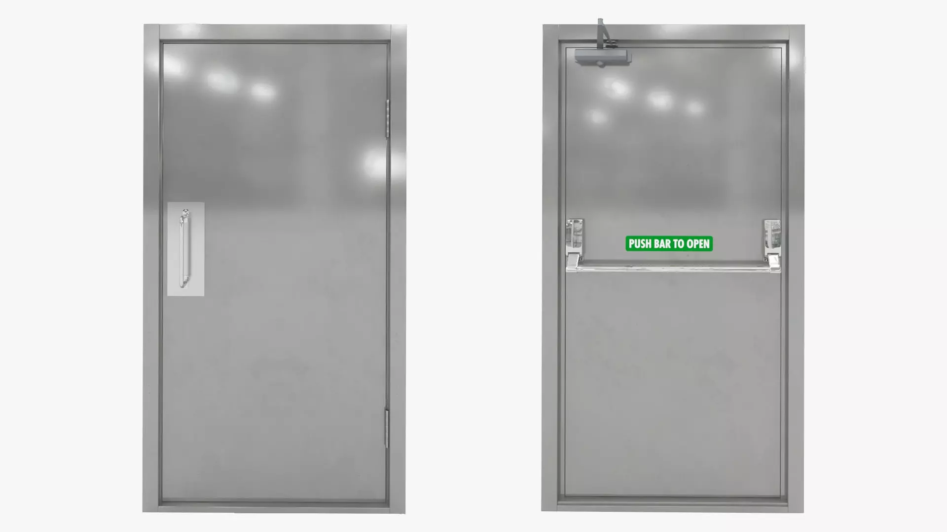 Exit Door Low-poly 3D model