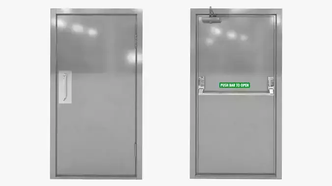 Exit Door Low-poly 3D model