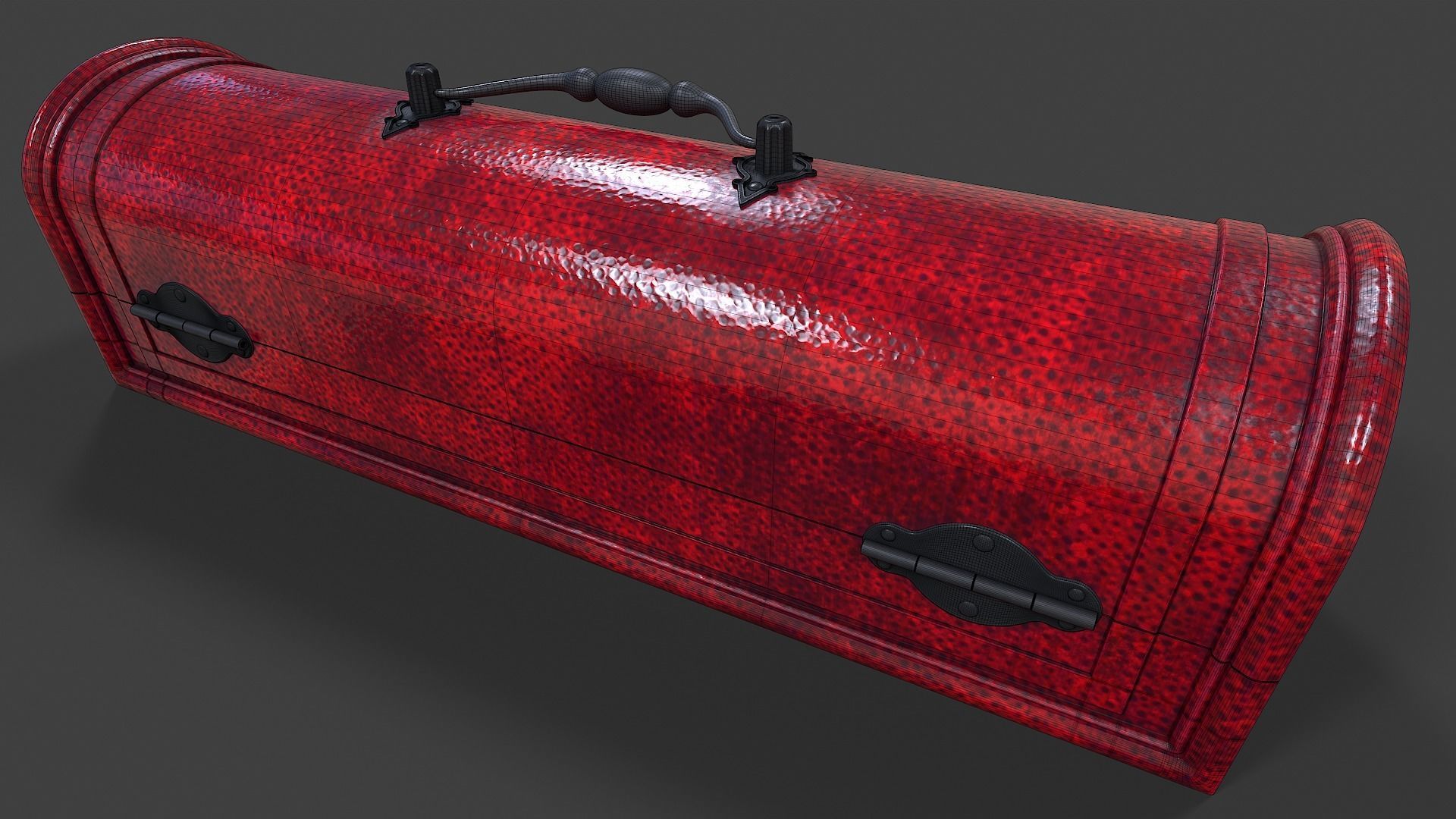 Wooden Case - High Poly 3D model_6