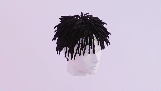 Short Dreads  Low-poly 3D model