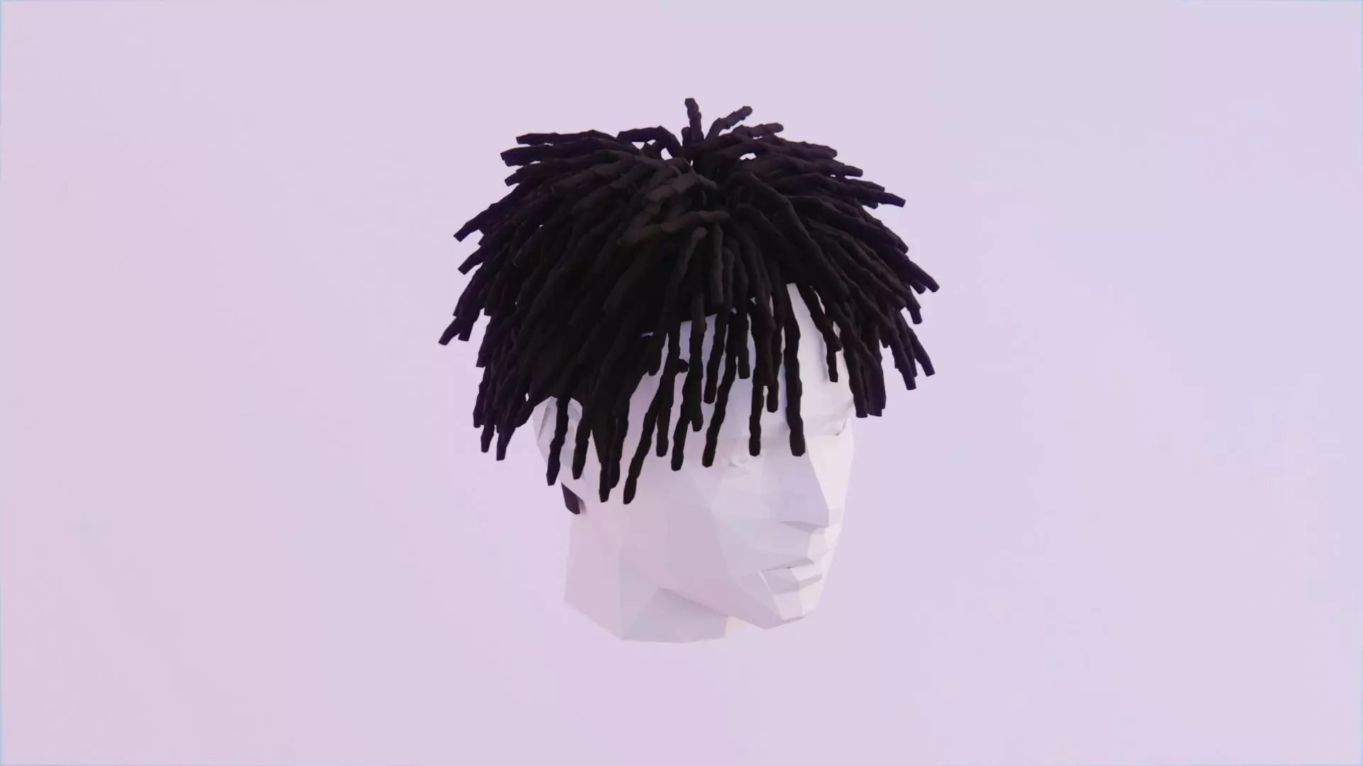 Short Dreads  Low-poly 3D model_0