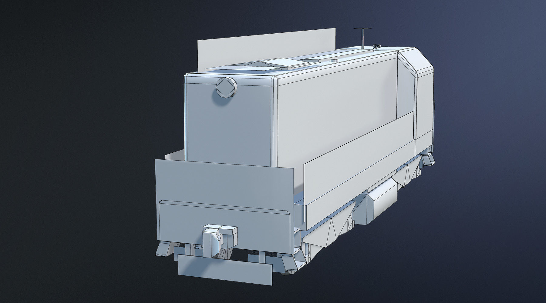 ChME2 Locomotive LOD2 Low-poly 3D model_5