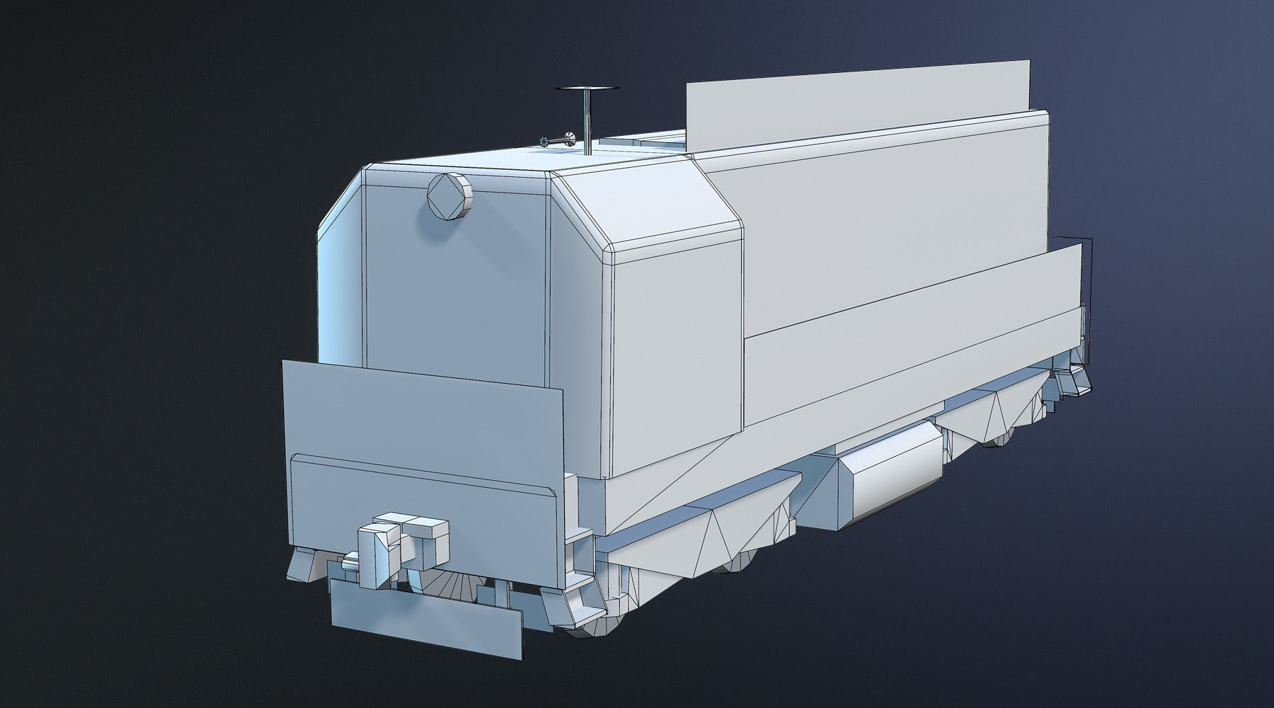 ChME2 Locomotive LOD2 Low-poly 3D model_6