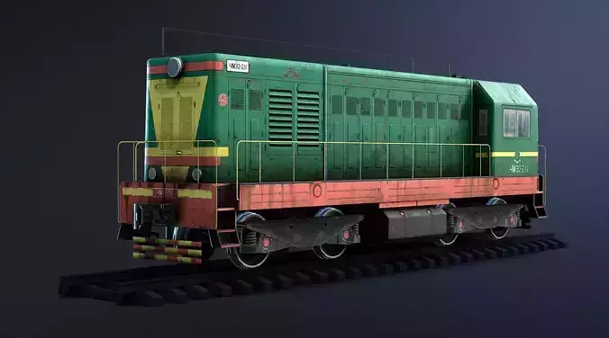 ChME2 Locomotive LOD2 Low-poly 3D model