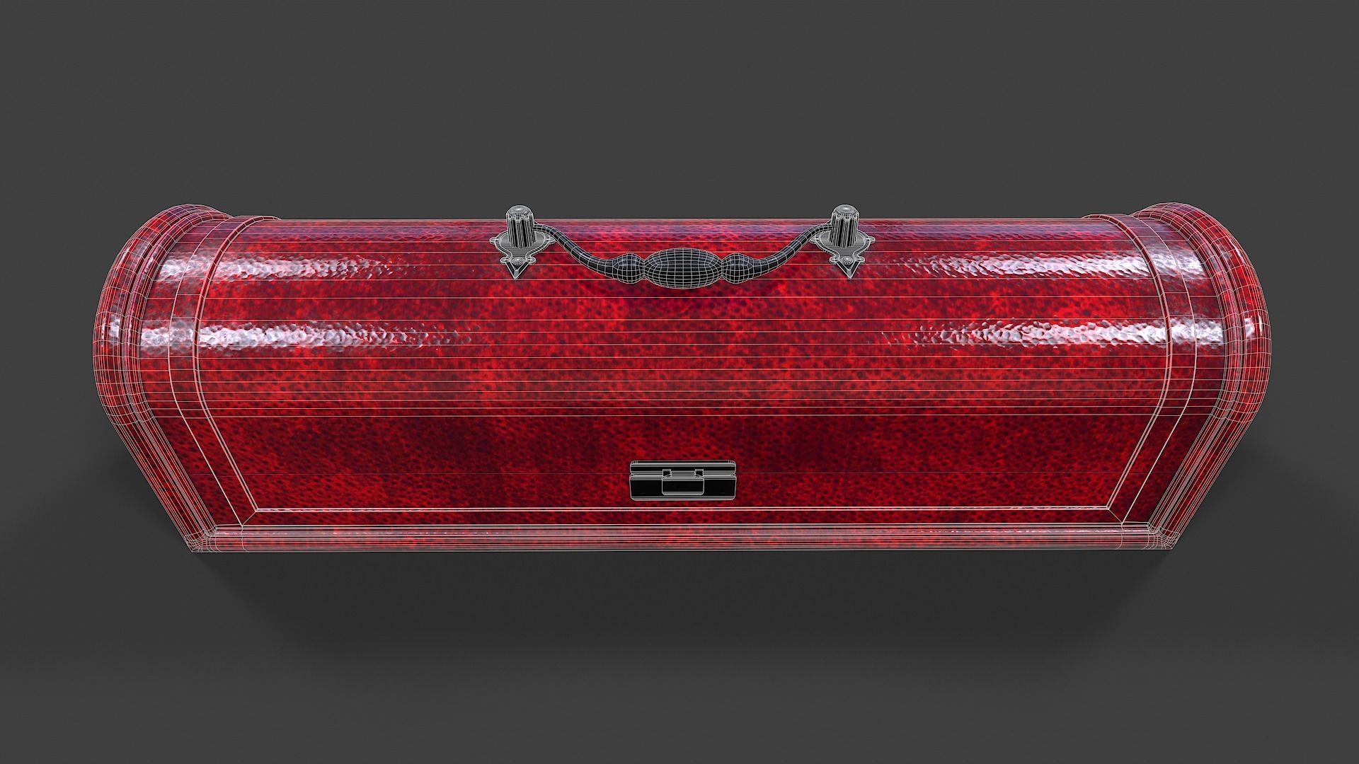 Wooden Case - Low Poly Low-poly 3D model_1