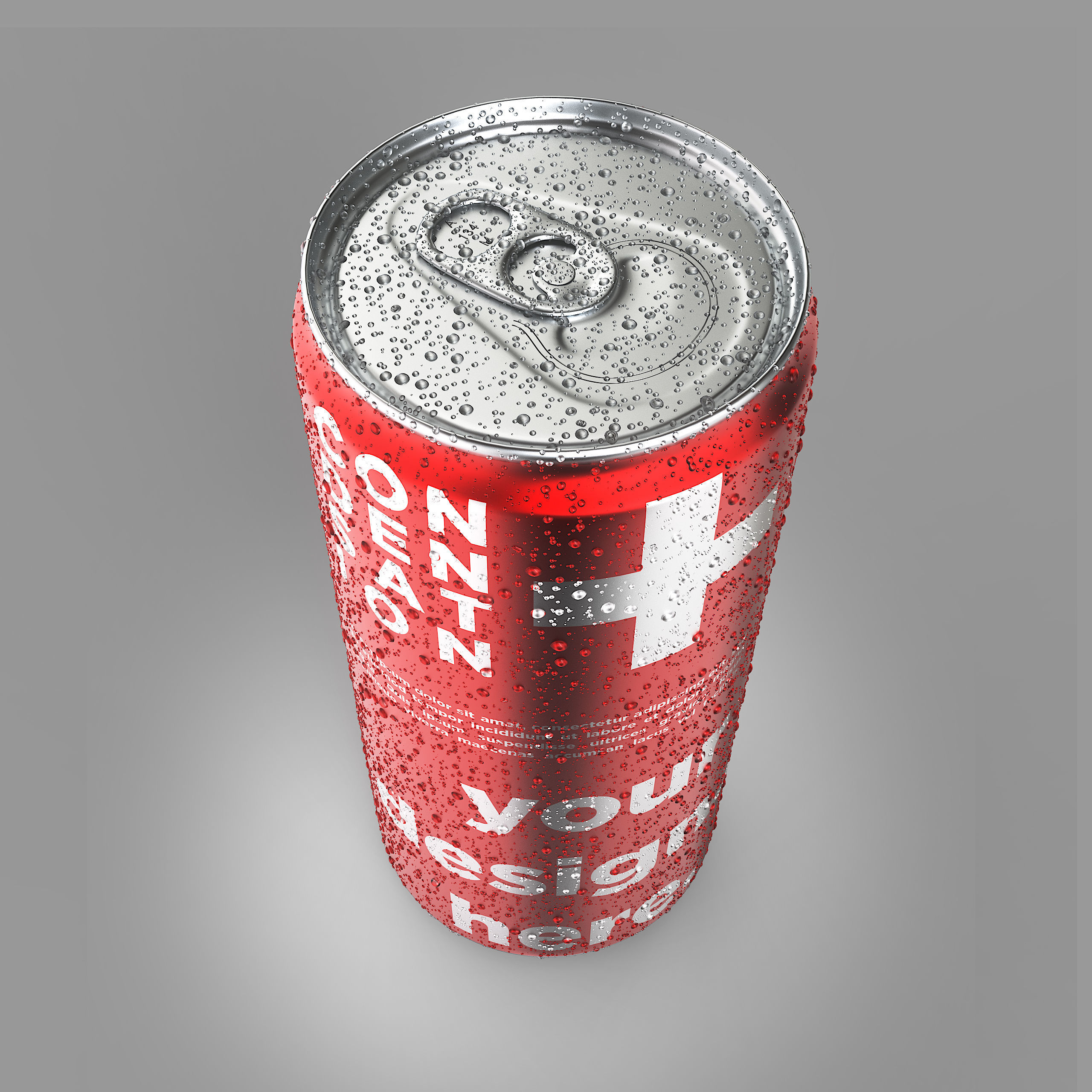 Soda Can Mockup 3D model_2