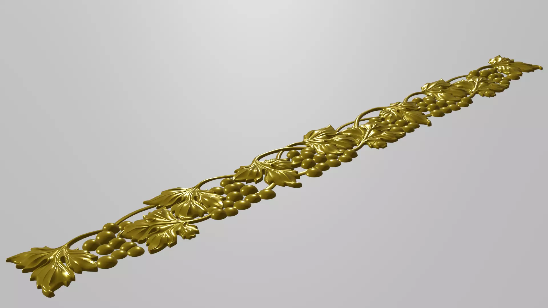 Grape vine decor 411x46x5 mm Free 3D print model_0