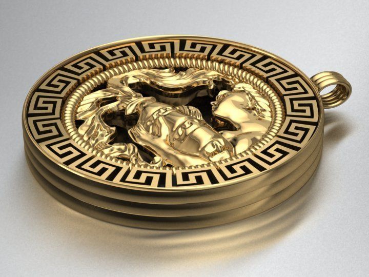 Aquarius pendant 3D print model_4