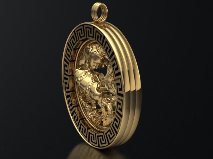 Aquarius pendant 3D print model_5