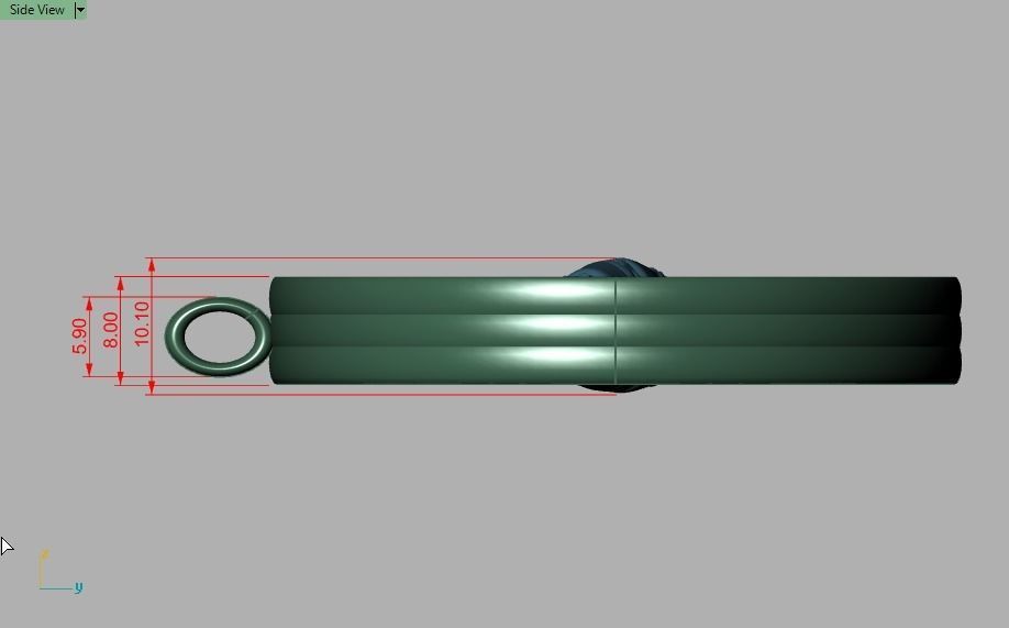 Aquarius pendant 3D print model_7