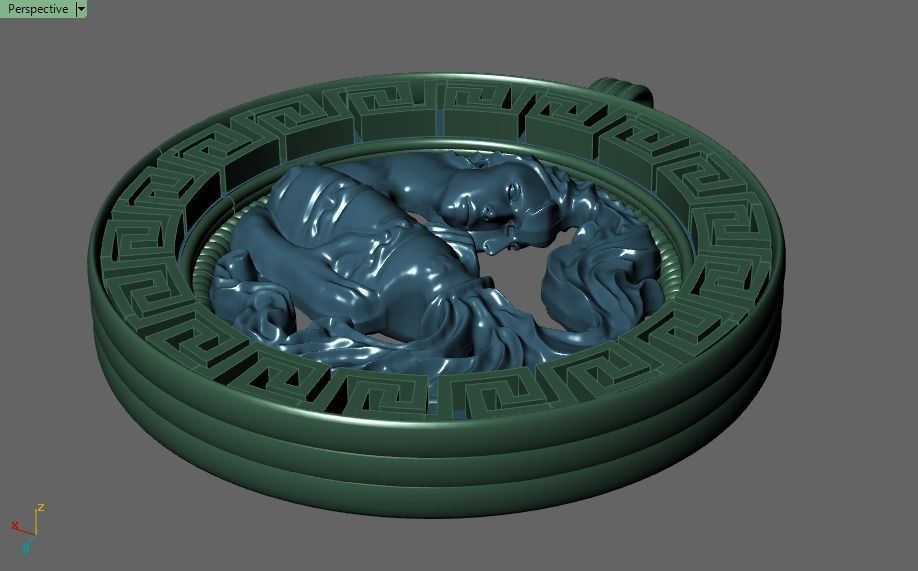 Aquarius pendant 3D print model_15