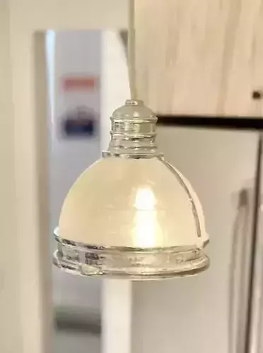 12th Scale Industrial Pendant Light and Base for dollhouse