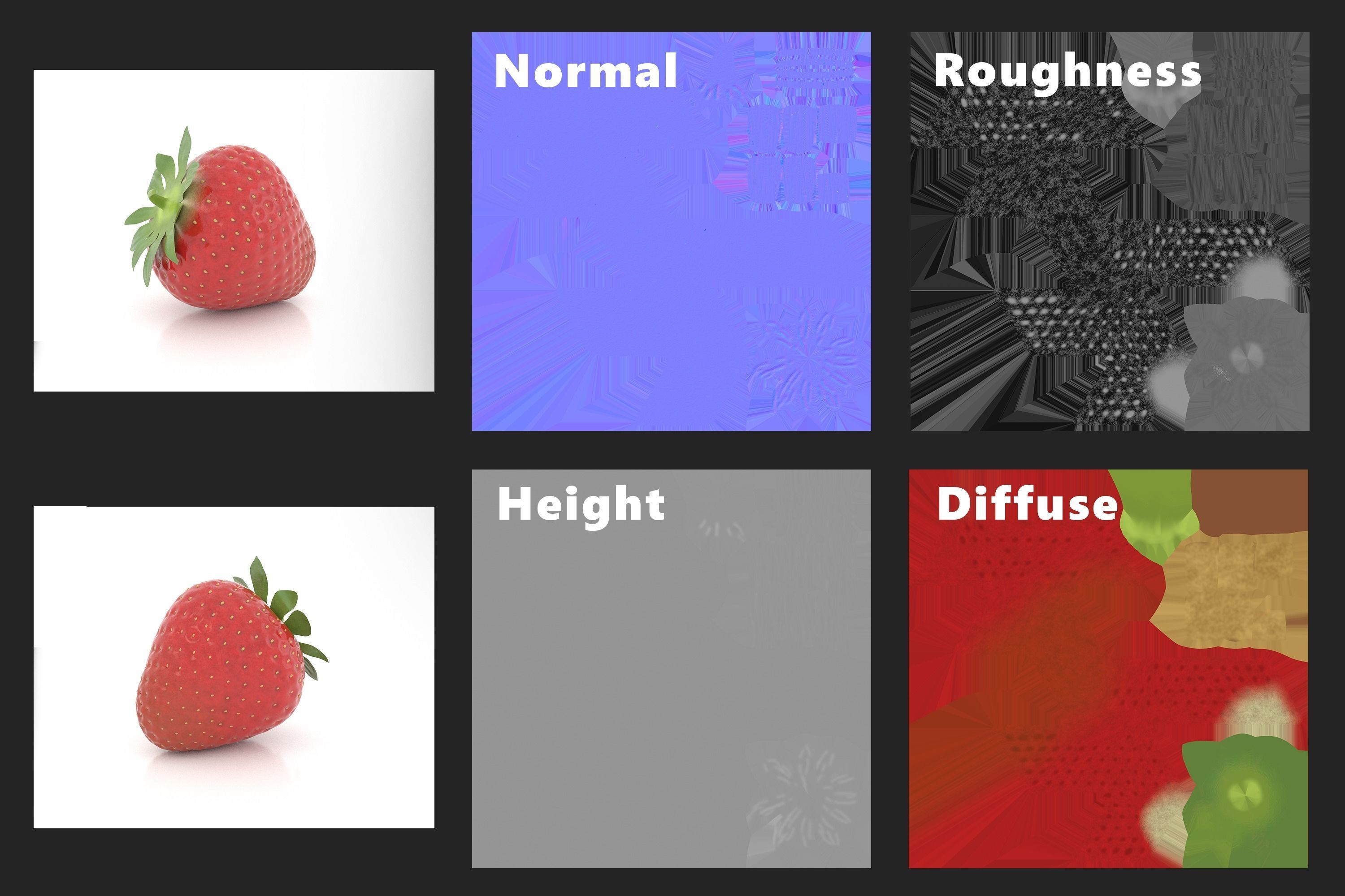 Strawberry 3D model_8