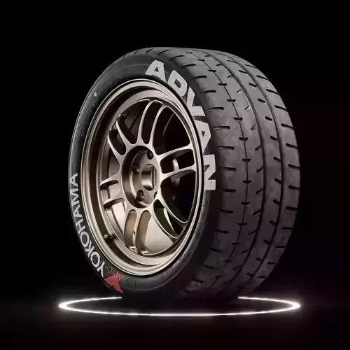 Yokohama Advan A052 Big Logos Dust 3D model