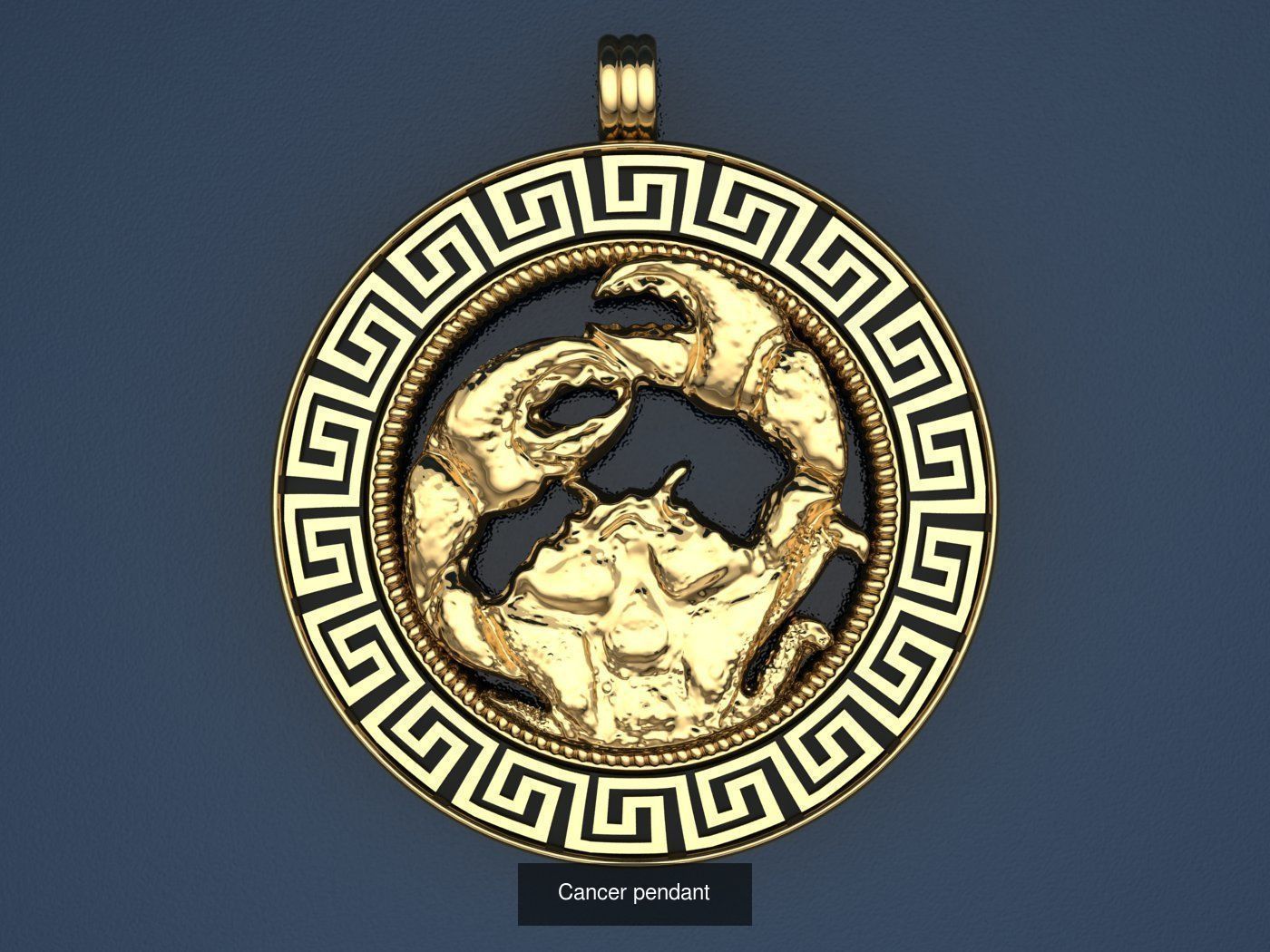 zodiac collection gold pendant with woman and man _5