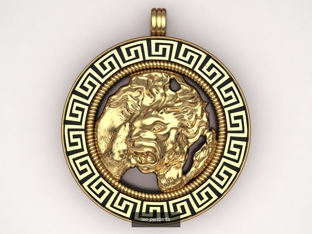 zodiac collection gold pendant with woman and man _6