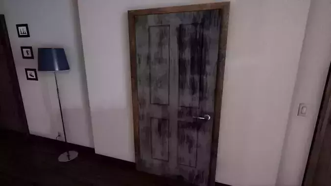 Old Wooden Door Low-poly 3D model