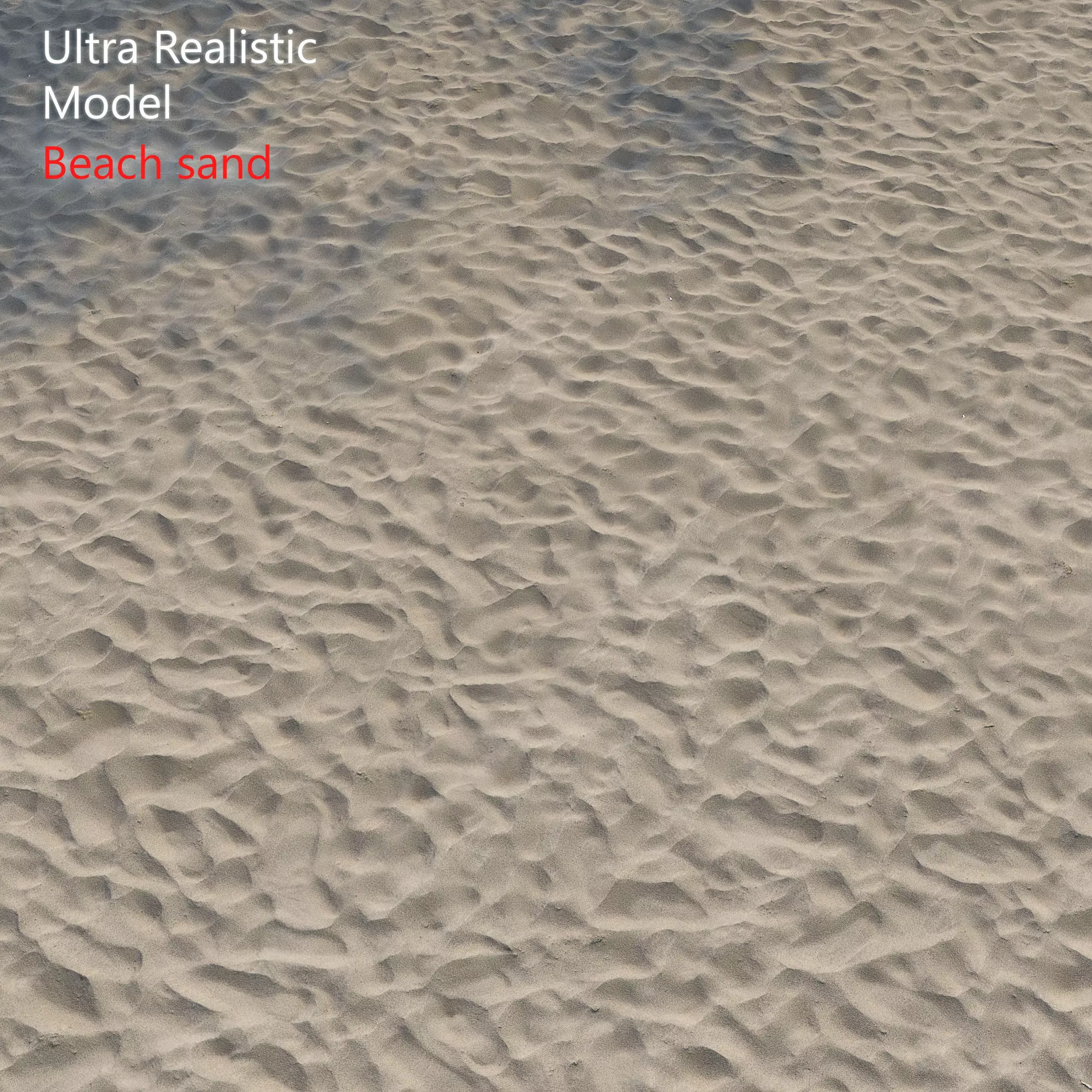 Ultra realistic Beach sand geometry  3D model_0