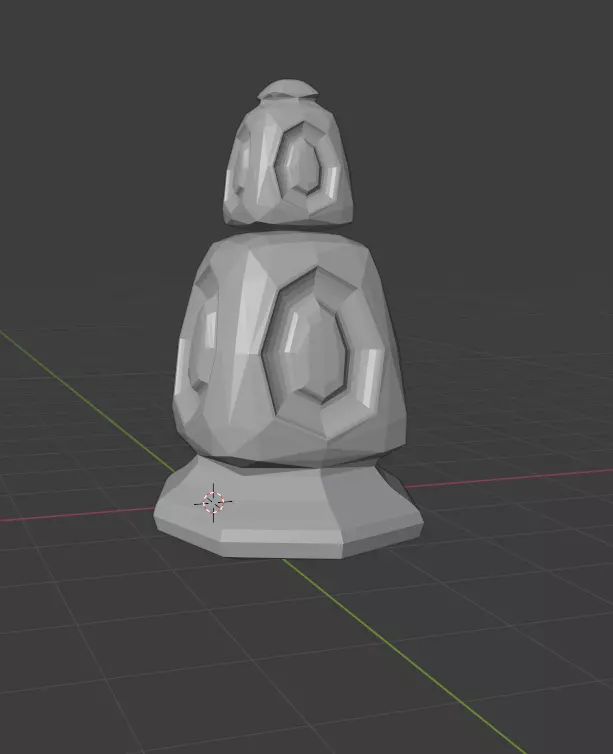 Waystone star wars statue Low-poly 3D model_0