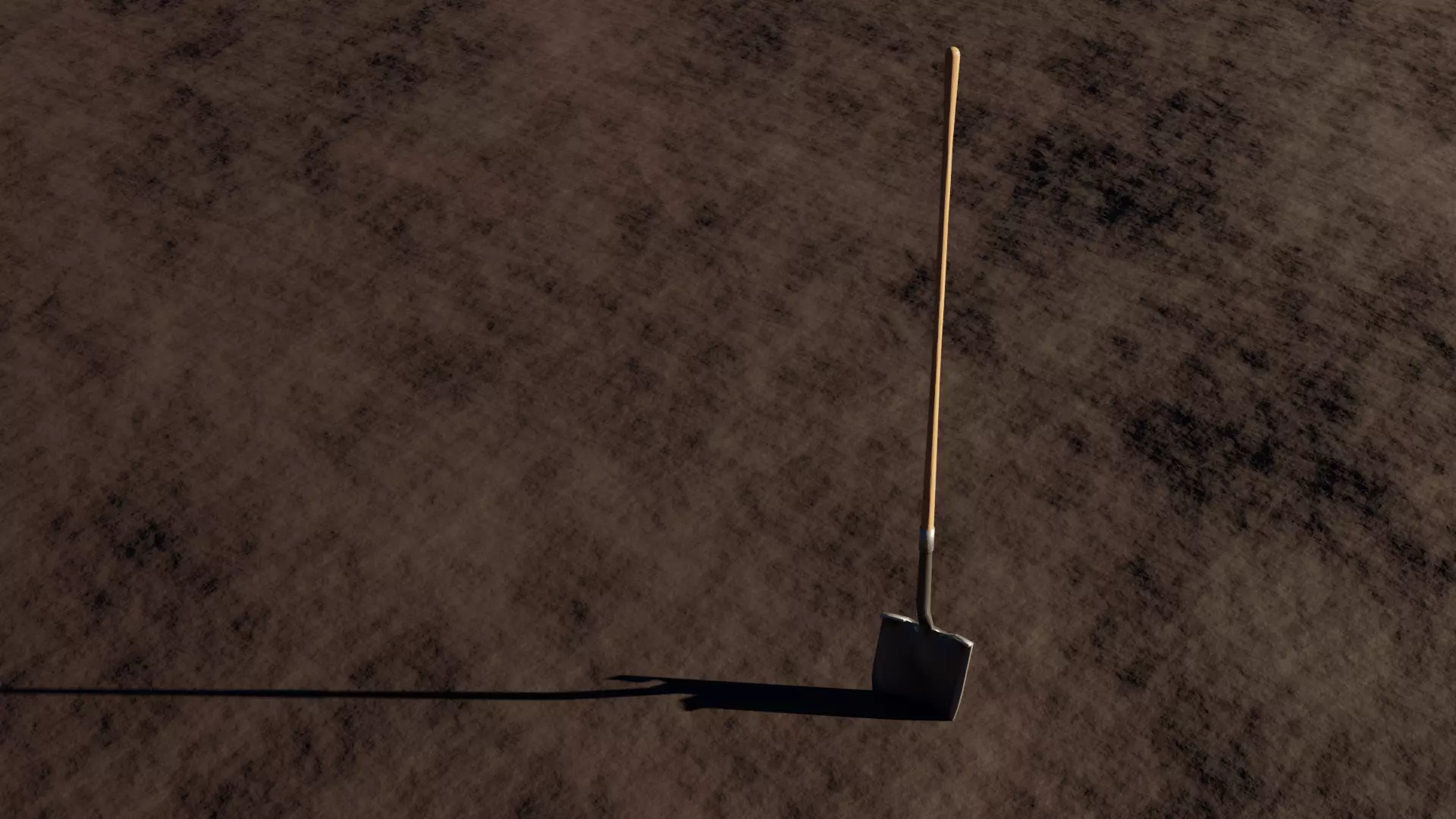 Shovel-Spade shadow of pole on moon Free low-poly 3D model