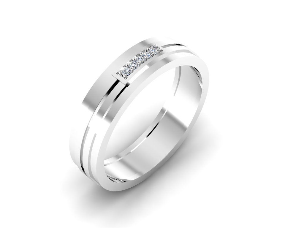 Diamond Jewelry Man Ring 3D print model_8