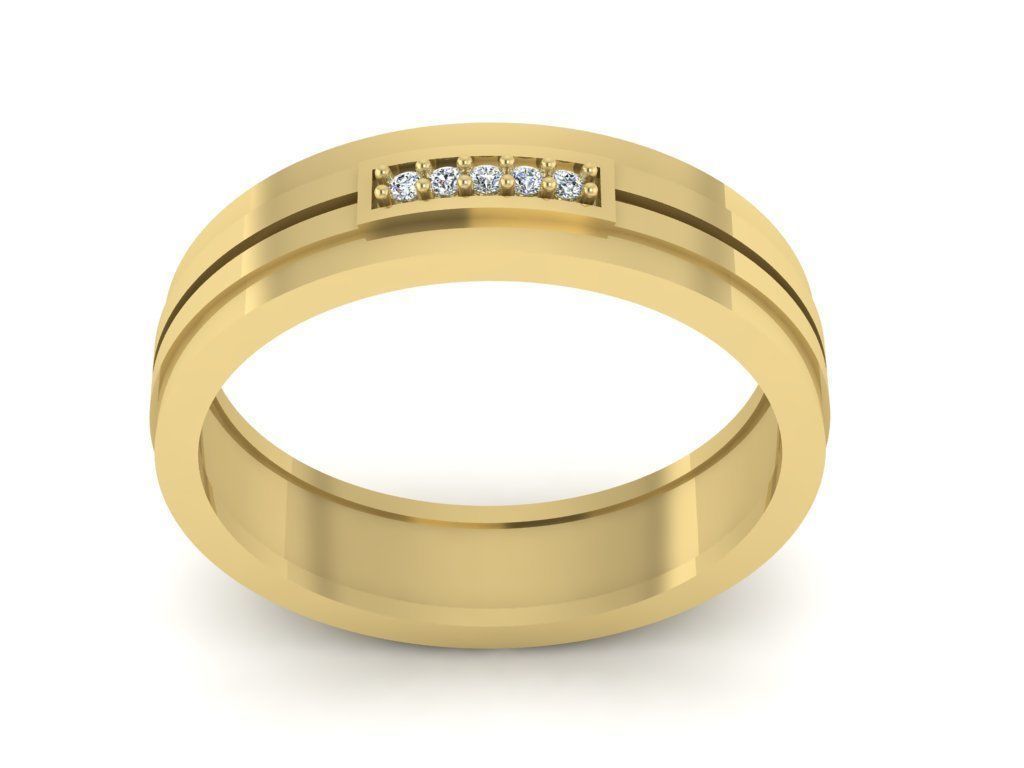 Diamond Jewelry Man Ring 3D print model_1