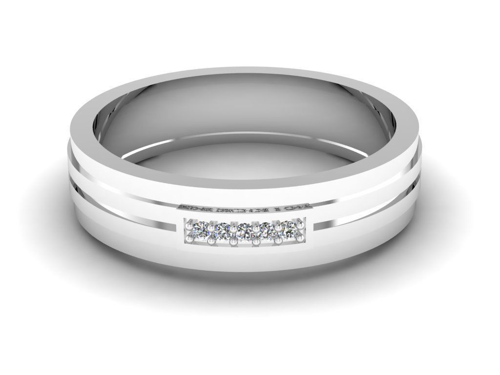 Diamond Jewelry Man Ring 3D print model_10