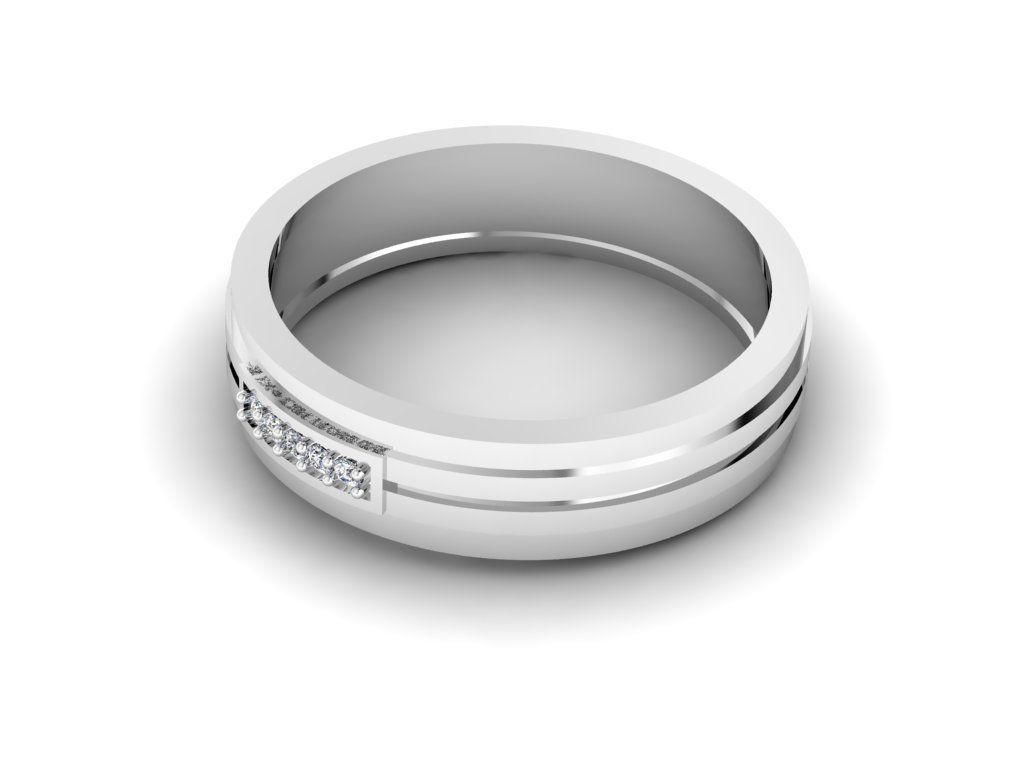 Diamond Jewelry Man Ring 3D print model_4