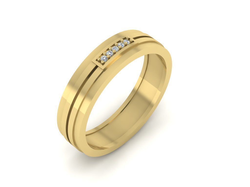 Diamond Jewelry Man Ring 3D print model_2