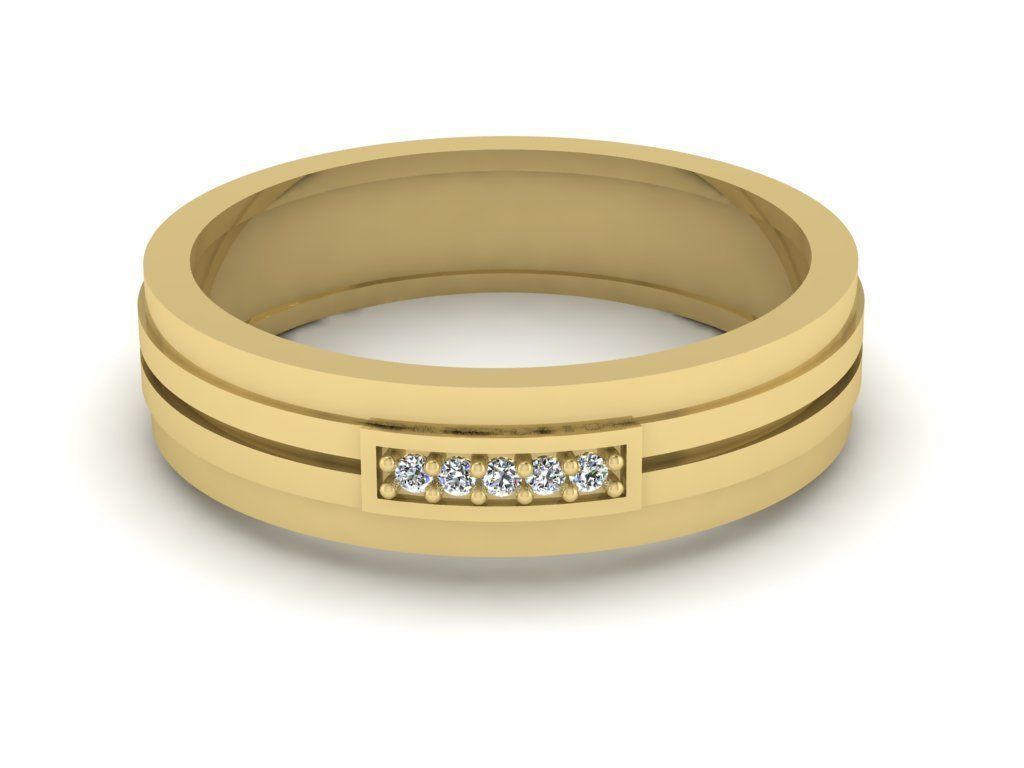 Diamond Jewelry Man Ring 3D print model_12