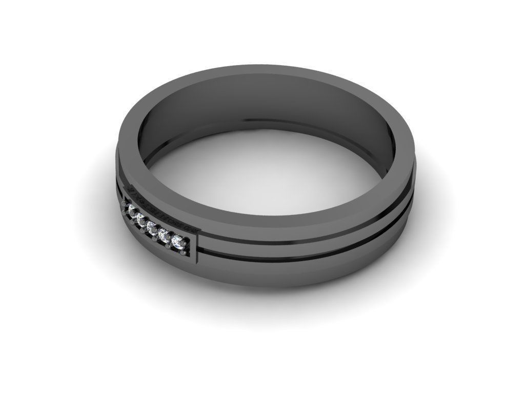 Diamond Jewelry Man Ring 3D print model_6