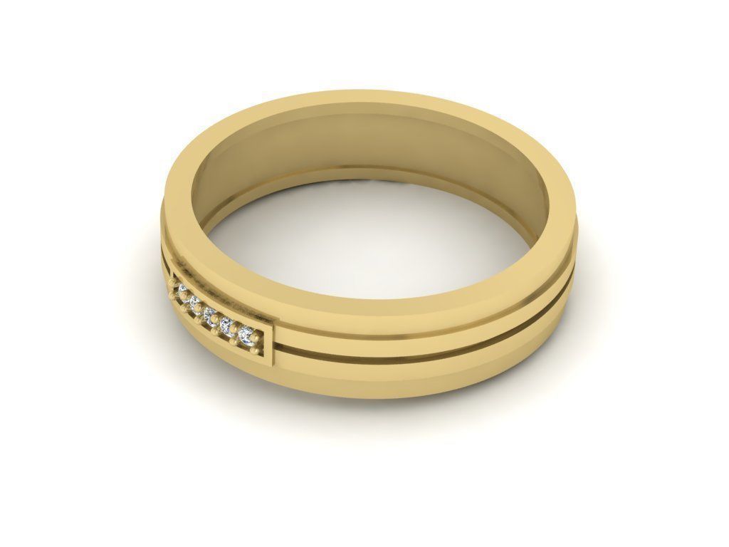 Diamond Jewelry Man Ring 3D print model_11