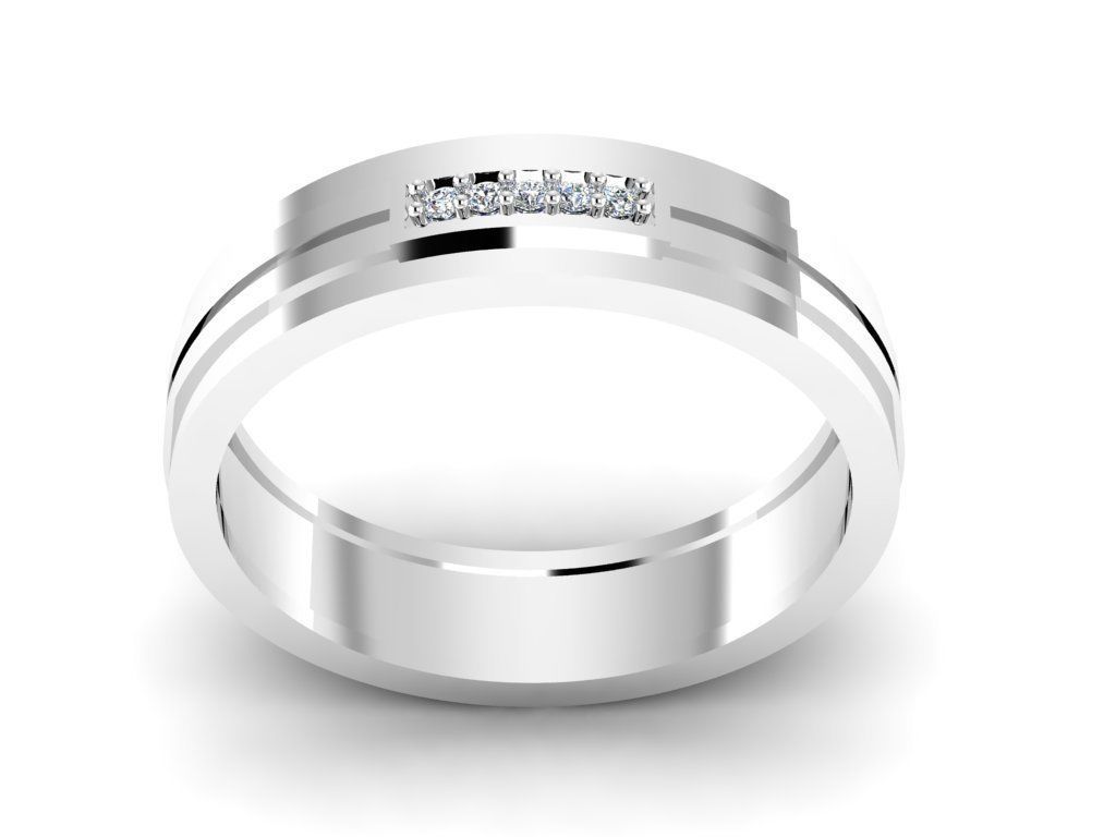 Diamond Jewelry Man Ring 3D print model_9