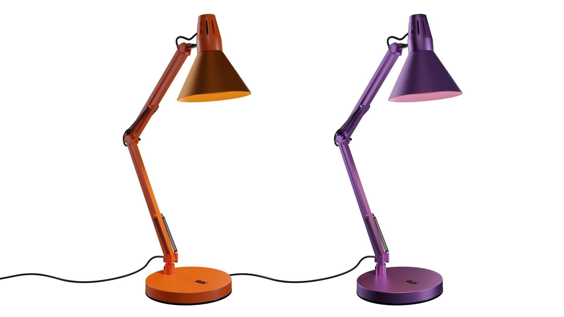 Highly Detailed Industrial Table Lamp With Rig 3D model_10