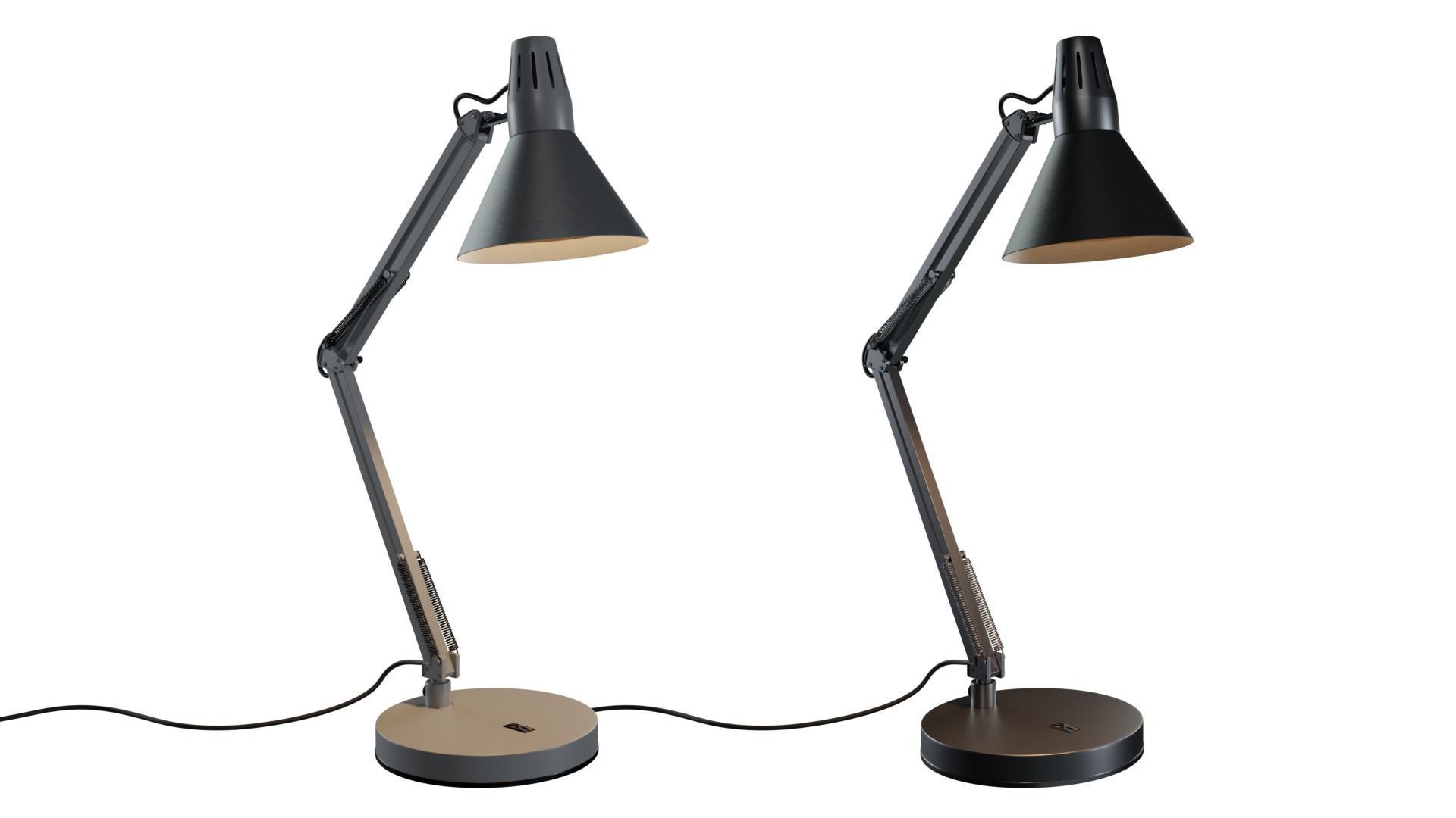 Highly Detailed Industrial Table Lamp With Rig 3D model_9