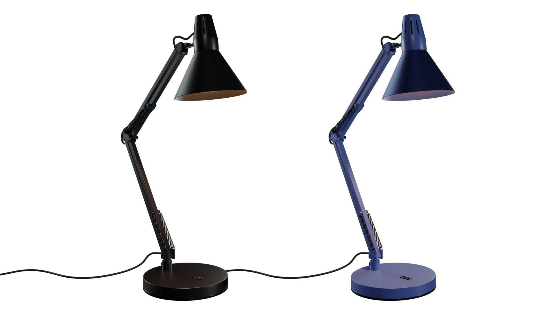 Highly Detailed Industrial Table Lamp With Rig 3D model_8