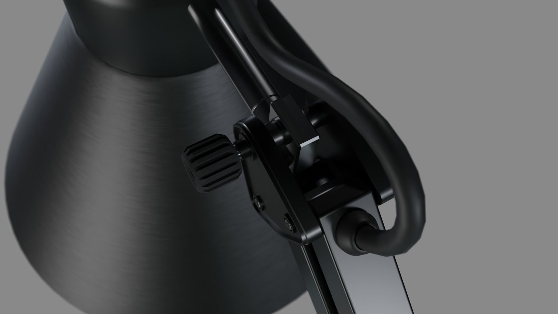 Highly Detailed Industrial Table Lamp With Rig 3D model_5