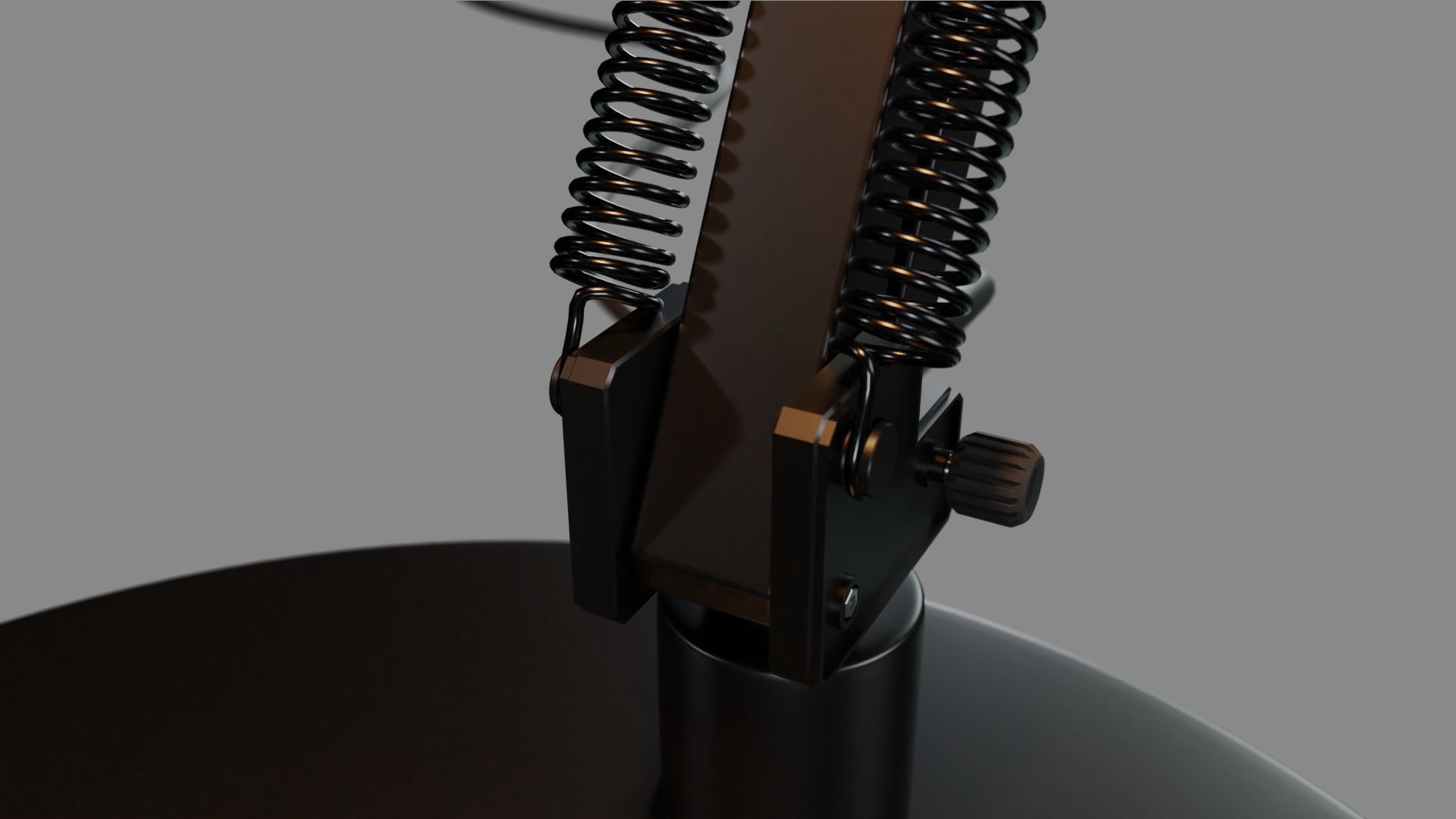 Highly Detailed Industrial Table Lamp With Rig 3D model_7